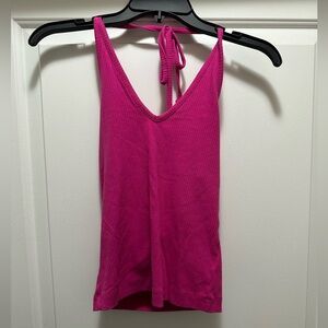 Vibrant Pink Women's Halter Top